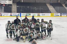 U11 Mockler team photo after winning 2021-22 Dieppe tournament