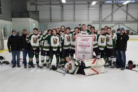 U18 Rec team photo after winning 2021-22 Fredericton Capital Invitational Tournament